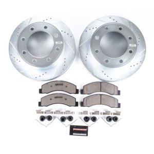 Ford Excursion Brake Kit - Front - PowerStop - Z36 Truck & Tow Upgrade Kit: Drilled & Slotted Rotors, Carbon-Fiber Ceramic Pads - `00-`05 Ford Excursion Brake Kit - Front - PowerStop - Z36 Truck & Tow Upgrade Kit: Drilled & Slotted Rotors, Carbon-Fiber Ceramic Pads - `00-`05