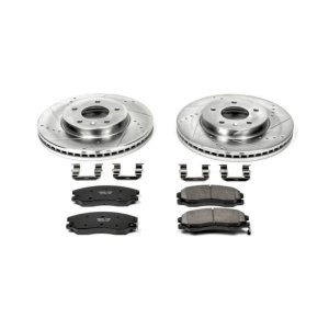 Chevrolet Captiva Sport Brake Kit - Front - PowerStop - Drilled & Slotted Rotors + Carbon-Fiber Ceramic Pads - `12-`15