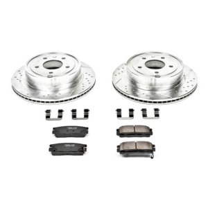 Chevrolet Captiva Sport Brake Kit - Rear - PowerStop - Drilled & Slotted Rotors + Carbon-Fiber Ceramic Pads - `12-`15
