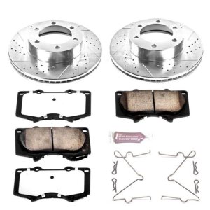 Toyota Sequoia Brake Kit - Front - PowerStop - Drilled & Slotted Rotors + Carbon-Fiber Ceramic Pads - `01-`07 Toyota Sequoia Brake Kit - Front - PowerStop - Drilled & Slotted Rotors + Carbon-Fiber Ceramic Pads - `01-`07