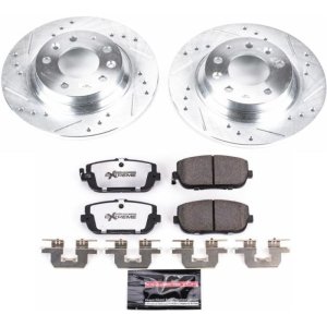 Mazda MX-5 Miata Brake Kit - Rear - PowerStop - Drilled & Slotted Rotors + Carbon-Fiber Ceramic Pads - `06-`15 Mazda MX-5 Miata Brake Kit - Rear - PowerStop - Drilled & Slotted Rotors + Carbon-Fiber Ceramic Pads - `06-`15