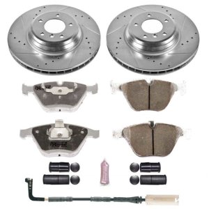 BMW 3 Series Brake Kit - Front - PowerStop - Drilled & Slotted Rotors + Carbon-Fiber Ceramic Pads - 2009