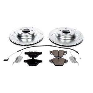 BMW 3 Series Brake Kit - Front - PowerStop - Drilled & Slotted Rotors + Carbon-Fiber Ceramic Pads - 2009