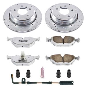BMW 525i Brake Kit - Rear - PowerStop - Drilled & Slotted Rotors + Carbon-Fiber Ceramic Pads - `01-`03