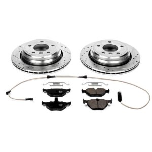 BMW 525i Brake Kit - Rear - PowerStop - Drilled & Slotted Rotors + Carbon-Fiber Ceramic Pads - `01-`03