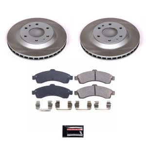Volvo XC90 Brake Kit - Front + Rear - PowerStop - Drilled & Slotted Rotors + Carbon-Fiber Ceramic Pads - `03-`14