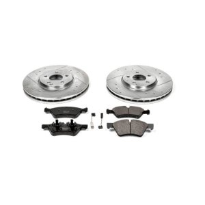 Mercedes-Benz E500 Brake Kit - Front - PowerStop - Drilled & Slotted Rotors + Carbon-Fiber Ceramic Pads - 2006 Mercedes-Benz E500 Brake Kit - Front - PowerStop - Drilled & Slotted Rotors + Carbon-Fiber Ceramic Pads - 2006