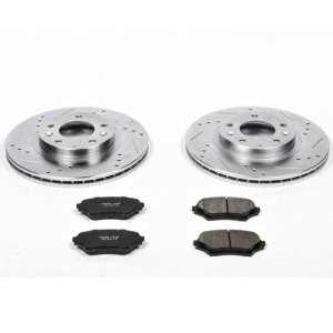 Mazda MX-5 Miata Brake Kit - Front - PowerStop - Drilled & Slotted Rotors + Carbon-Fiber Ceramic Pads - `06-`15 Mazda MX-5 Miata Brake Kit - Front - PowerStop - Drilled & Slotted Rotors + Carbon-Fiber Ceramic Pads - `06-`15