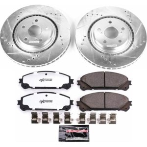 Lexus NX200t Brake Kit - Front - PowerStop - Drilled & Slotted Rotors + Carbon-Fiber Ceramic Pads - `15-`17 Lexus NX200t Brake Kit - Front - PowerStop - Drilled & Slotted Rotors + Carbon-Fiber Ceramic Pads - `15-`17