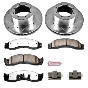 Ford E-450 Super Duty Brake Kit - Rear - PowerStop - Drilled & Slotted Rotors + Carbon-Fiber Ceramic Pads - `00-`02 Ford E-450 Super Duty Brake Kit - Rear - PowerStop - Drilled & Slotted Rotors + Carbon-Fiber Ceramic Pads - `00-`02