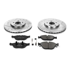 Mercedes-Benz E500 Brake Kit - Front - PowerStop - Drilled & Slotted Rotors + Carbon-Fiber Ceramic Pads - `04-`05 Mercedes-Benz E500 Brake Kit - Front - PowerStop - Drilled & Slotted Rotors + Carbon-Fiber Ceramic Pads - `04-`05