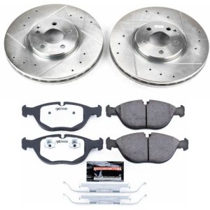 Mercedes-Benz S430 Brake Kit - Front - PowerStop - Drilled & Slotted Rotors + Carbon-Fiber Ceramic Pads - `03-`06 Mercedes-Benz S430 Brake Kit - Front - PowerStop - Drilled & Slotted Rotors + Carbon-Fiber Ceramic Pads - `03-`06