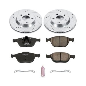 Buick LeSabre Brake Kit - Front - PowerStop - Drilled & Slotted Rotors + Carbon-Fiber Ceramic Pads - 2005 Buick LeSabre Brake Kit - Front - PowerStop - Drilled & Slotted Rotors + Carbon-Fiber Ceramic Pads - 2005