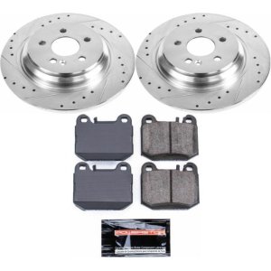 Mercedes-Benz ML430 Brake Kit - Rear - PowerStop - Drilled & Slotted Rotors + Carbon-Fiber Ceramic Pads - `00-`01 Mercedes-Benz ML430 Brake Kit - Rear - PowerStop - Drilled & Slotted Rotors + Carbon-Fiber Ceramic Pads - `00-`01