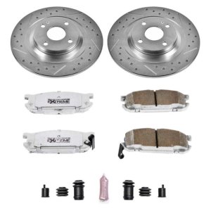 Mazda Miata Brake Kit - Rear - PowerStop - Drilled & Slotted Rotors + Carbon-Fiber Ceramic Pads - `01-`05 Mazda Miata Brake Kit - Rear - PowerStop - Drilled & Slotted Rotors + Carbon-Fiber Ceramic Pads - `01-`05