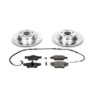 Mercedes-Benz E350 Brake Kit - Rear - PowerStop - Drilled & Slotted Rotors + Carbon-Fiber Ceramic Pads - `06-`09 Mercedes-Benz E350 Brake Kit - Rear - PowerStop - Drilled & Slotted Rotors + Carbon-Fiber Ceramic Pads - `06-`09