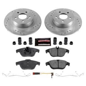 Mercedes-Benz C250 Brake Kit - Rear - PowerStop - Drilled & Slotted Rotors + Carbon-Fiber Ceramic Pads - `12-`15 Mercedes-Benz C250 Brake Kit - Rear - PowerStop - Drilled & Slotted Rotors + Carbon-Fiber Ceramic Pads - `12-`15