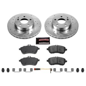 Mercedes-Benz C250 Brake Kit - Front - PowerStop - Drilled & Slotted Rotors + Carbon-Fiber Ceramic Pads - `12-`15 Mercedes-Benz C250 Brake Kit - Front - PowerStop - Drilled & Slotted Rotors + Carbon-Fiber Ceramic Pads - `12-`15