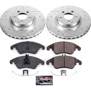Mercedes-Benz C-Class Brake Kit - Front - PowerStop - Drilled & Slotted Rotors + Carbon-Fiber Ceramic Pads - `13-`14 Mercedes-Benz C-Class Brake Kit - Front - PowerStop - Drilled & Slotted Rotors + Carbon-Fiber Ceramic Pads - `13-`14