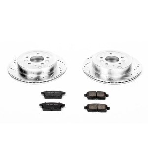 Mazda CX-7 Brake Kit - Rear - PowerStop - Drilled & Slotted Rotors + Carbon-Fiber Ceramic Pads + Hardware - `07-`12 Mazda CX-7 Brake Kit - Rear - PowerStop - Drilled & Slotted Rotors + Carbon-Fiber Ceramic Pads + Hardware - `07-`12