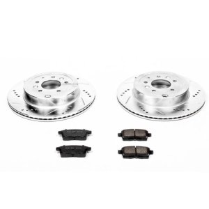 Mazda CX-9 Brake Kit - Rear - PowerStop - Drilled & Slotted Rotors + Carbon-Fiber Ceramic Pads - `07-`15 Mazda CX-9 Brake Kit - Rear - PowerStop - Drilled & Slotted Rotors + Carbon-Fiber Ceramic Pads - `07-`15