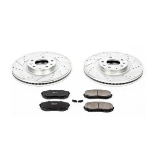Mazda CX-9 Brake Kit - Front - PowerStop - Drilled & Slotted Rotors + Carbon-Fiber Ceramic Pads - `07-`15 Mazda CX-9 Brake Kit - Front - PowerStop - Drilled & Slotted Rotors + Carbon-Fiber Ceramic Pads - `07-`15