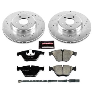 BMW 535i Brake Kit - Front - PowerStop - Z23 Evolution Sport with Drilled & Slotted Rotors + Carbon-Fiber Ceramic Pads - `11-`16
