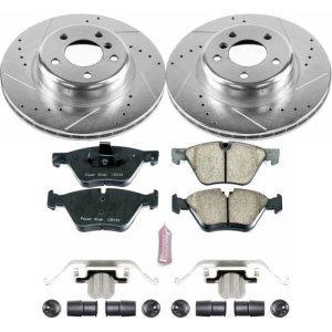 BMW 528 Brake Kit - Front - PowerStop - Drilled & Slotted Rotors + Carbon-Fiber Ceramic Pads - `11-`16