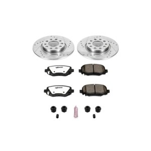 Chrysler 200 Brake Kit - Rear - PowerStop - Z36 Truck & Tow Kit: Drilled & Slotted Rotors + Carbon-Fiber Ceramic Pads - `15-`17 Chrysler 200 Brake Kit - Rear - PowerStop - Z36 Truck & Tow Kit: Drilled & Slotted Rotors + Carbon-Fiber Ceramic Pads - `15-`17