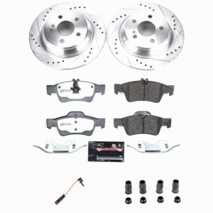 Mercedes-Benz CL550 Brake Kit - Rear - PowerStop - Drilled & Slotted Rotors + Carbon-Fiber Ceramic Pads - `07-`08 Mercedes-Benz CL550 Brake Kit - Rear - PowerStop - Drilled & Slotted Rotors + Carbon-Fiber Ceramic Pads - `07-`08