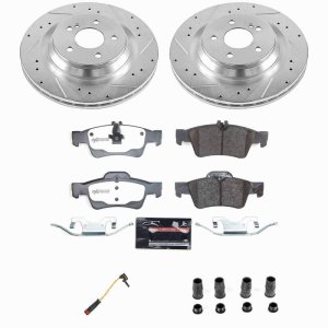 Mercedes-Benz CL550 Brake Kit - Rear - PowerStop - Drilled & Slotted Rotors + Carbon-Fiber Ceramic Pads - `09-`14 Mercedes-Benz CL550 Brake Kit - Rear - PowerStop - Drilled & Slotted Rotors + Carbon-Fiber Ceramic Pads - `09-`14