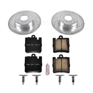 Mercedes-Benz CLK430 Brake Kit - Rear - PowerStop - Drilled & Slotted Rotors + Carbon-Fiber Ceramic Pads - `00-`03 Mercedes-Benz CLK430 Brake Kit - Rear - PowerStop - Drilled & Slotted Rotors + Carbon-Fiber Ceramic Pads - `00-`03