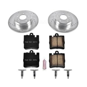 Mercedes-Benz C240 Brake Kit - Rear - PowerStop - Drilled & Slotted Rotors + Carbon-Fiber Ceramic Pads - `03-`05 Mercedes-Benz C240 Brake Kit - Rear - PowerStop - Drilled & Slotted Rotors + Carbon-Fiber Ceramic Pads - `03-`05