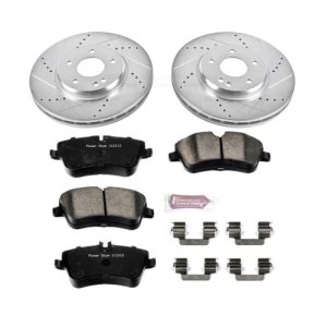 Mercedes-Benz SLK280 Brake Kit - Front - PowerStop - Slotted/Drilled Rotors + Z23 Carbon-Fiber Ceramic Pads - `06-`08 Mercedes-Benz SLK280 Brake Kit - Front - PowerStop - Slotted/Drilled Rotors + Z23 Carbon-Fiber Ceramic Pads - `06-`08
