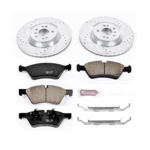 Mercedes-Benz G55 AMG Brake Kit - Front - PowerStop - Drilled & Slotted Rotors + Carbon-Fiber Ceramic Pads - `05-`06 Mercedes-Benz G55 AMG Brake Kit - Front - PowerStop - Drilled & Slotted Rotors + Carbon-Fiber Ceramic Pads - `05-`06