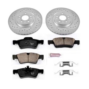Mercedes-Benz ML450 Brake Kit - Rear - PowerStop - Drilled & Slotted Rotors + Carbon-Fiber Ceramic Pads - `10-`11 Mercedes-Benz ML450 Brake Kit - Rear - PowerStop - Drilled & Slotted Rotors + Carbon-Fiber Ceramic Pads - `10-`11