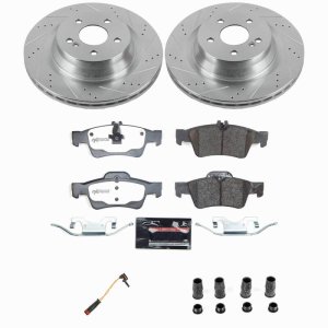 Mercedes-Benz CLS550 Brake Kit - Rear - PowerStop - Drilled & Slotted Rotors + Carbon-Fiber Ceramic Pads + Stainless-Steel Hardware - `12-`18 Mercedes-Benz CLS550 Brake Kit - Rear - PowerStop - Drilled & Slotted Rotors + Carbon-Fiber Ceramic Pads + Stainless-Steel Hardware - `12-`18