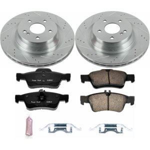 Mercedes-Benz CLS550 Brake Kit - Rear - PowerStop - Z23 Evolution Sport - Drilled & Slotted Rotors + Carbon-Fiber Ceramic Pads - `12-`18 Mercedes-Benz CLS550 Brake Kit - Rear - PowerStop - Z23 Evolution Sport - Drilled & Slotted Rotors + Carbon-Fiber Ceramic Pads - `12-`18