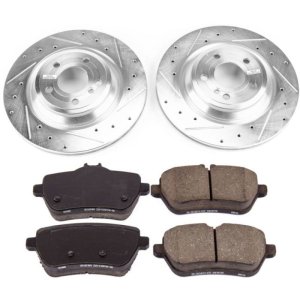 Mercedes-Benz SL400 Brake Kit - Rear - PowerStop - Drilled & Slotted Rotors + Carbon-Fiber Ceramic Pads - `15-`16 Mercedes-Benz SL400 Brake Kit - Rear - PowerStop - Drilled & Slotted Rotors + Carbon-Fiber Ceramic Pads - `15-`16