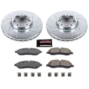 Ford Transit-150 Brake Kit - Front - PowerStop - Drilled & Slotted Rotors + Carbon-Fiber Ceramic Pads - `15-`19 Ford Transit-150 Brake Kit - Front - PowerStop - Drilled & Slotted Rotors + Carbon-Fiber Ceramic Pads - `15-`19