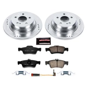 Mercedes-Benz E250 Brake Kit - Rear - PowerStop - Drilled & Slotted Rotors + Carbon-Fiber Ceramic Pads - `14-`16 Mercedes-Benz E250 Brake Kit - Rear - PowerStop - Drilled & Slotted Rotors + Carbon-Fiber Ceramic Pads - `14-`16