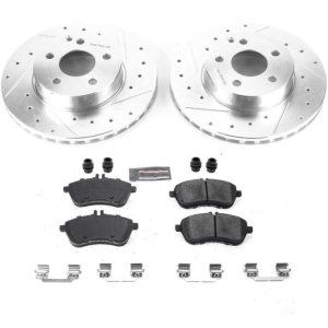 Mercedes-Benz C250 Brake Kit - Front - PowerStop - Drilled & Slotted Rotors + Carbon-Fiber Ceramic Pads - 2015 Mercedes-Benz C250 Brake Kit - Front - PowerStop - Drilled & Slotted Rotors + Carbon-Fiber Ceramic Pads - 2015