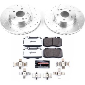 Mercedes-Benz E500 Brake Kit - Front - PowerStop - Drilled & Slotted Rotors + Carbon-Fiber Ceramic Pads - `04-`06 Mercedes-Benz E500 Brake Kit - Front - PowerStop - Drilled & Slotted Rotors + Carbon-Fiber Ceramic Pads - `04-`06