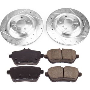 Mercedes-Benz SL400 Brake Kit - Rear - PowerStop - Drilled & Slotted Rotors + Carbon-Fiber Ceramic Pads - `15-`16 Mercedes-Benz SL400 Brake Kit - Rear - PowerStop - Drilled & Slotted Rotors + Carbon-Fiber Ceramic Pads - `15-`16