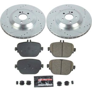 Mercedes-Benz E43 AMG Brake Kit - Rear - PowerStop - Drilled & Slotted Rotors + Carbon-Fiber Ceramic Pads - `17-`18 Mercedes-Benz E43 AMG Brake Kit - Rear - PowerStop - Drilled & Slotted Rotors + Carbon-Fiber Ceramic Pads - `17-`18