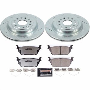 Ram 1500 Brake Kit - Rear - PowerStop - Drilled & Slotted Rotors + Carbon-Fiber Ceramic Pads - 2019 Ram 1500 Brake Kit - Rear - PowerStop - Drilled & Slotted Rotors + Carbon-Fiber Ceramic Pads - 2019