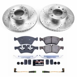 Mercedes-Benz G55 AMG Brake Kit - Front - PowerStop - Drilled & Slotted Rotors + Carbon-Fiber Ceramic Pads - `05-`10 Mercedes-Benz G55 AMG Brake Kit - Front - PowerStop - Drilled & Slotted Rotors + Carbon-Fiber Ceramic Pads - `05-`10
