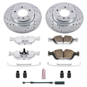 BMW Z3 Brake Kit - Front - PowerStop - Drilled & Slotted Rotors + Carbon-Fiber Ceramic Pads - `01-`02