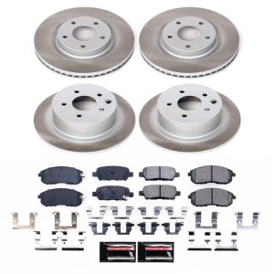 Kia Soul Brake Kit - Front - PowerStop - Drilled & Slotted Rotors + Carbon-Fiber Ceramic Pads - `20-`21