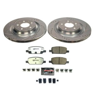 Tesla 3 Brake Kit - Rear - PowerStop - Drilled & Slotted Rotors + Carbon-Fiber Ceramic Pads - `17-`21 Tesla 3 Brake Kit - Rear - PowerStop - Drilled & Slotted Rotors + Carbon-Fiber Ceramic Pads - `17-`21